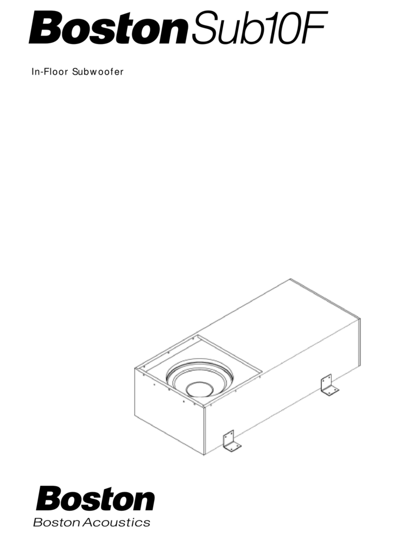 Boston Acoustics SUB10F owner's manual
