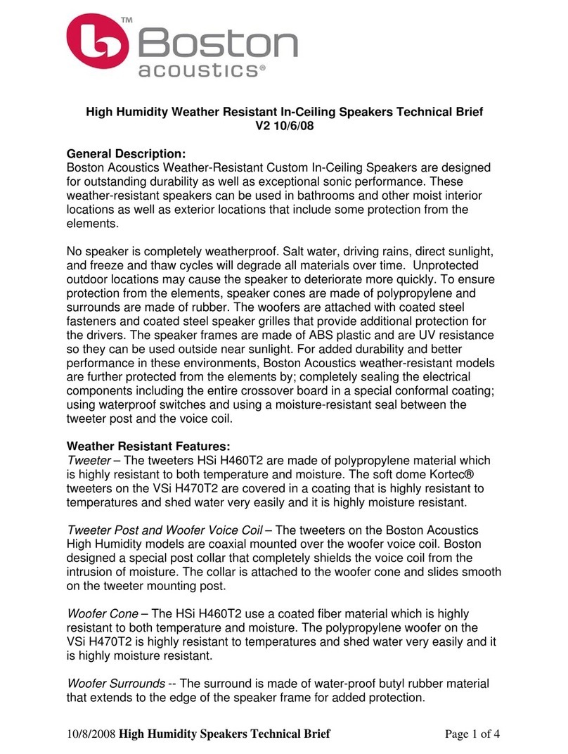 Boston Acoustics HSi H460T2 Technical brief