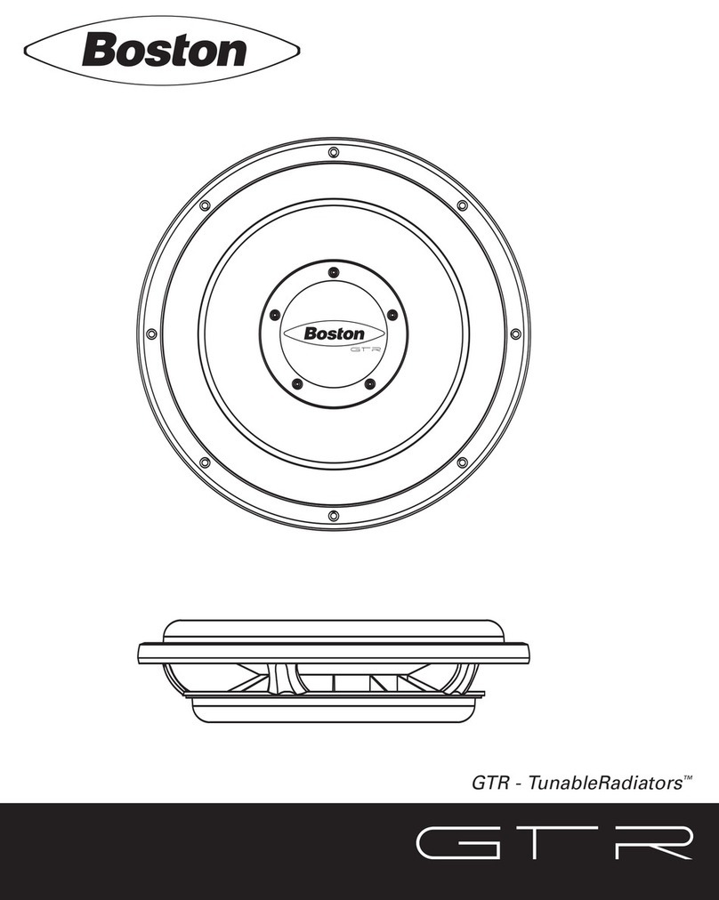 Boston Acoustics GTR10 User manual