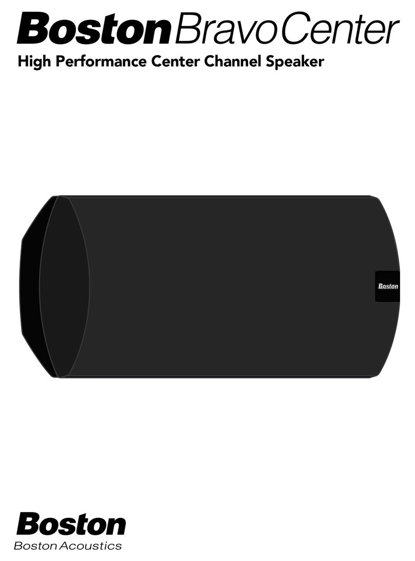 Boston Acoustics Center Channel Speaker User manual