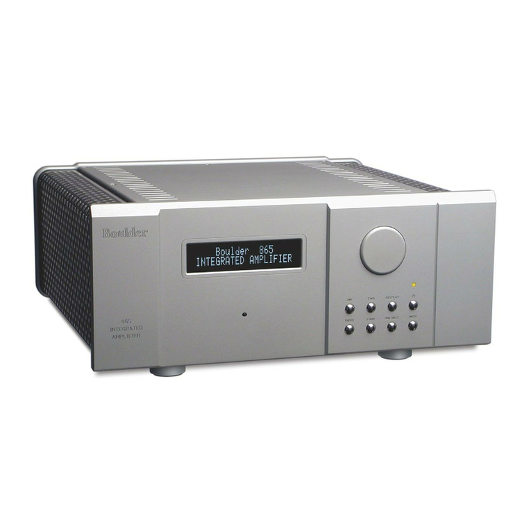 Boulder Integrated Amplifier 865 User manual Boulder Integrated Amplifier 865 User manual