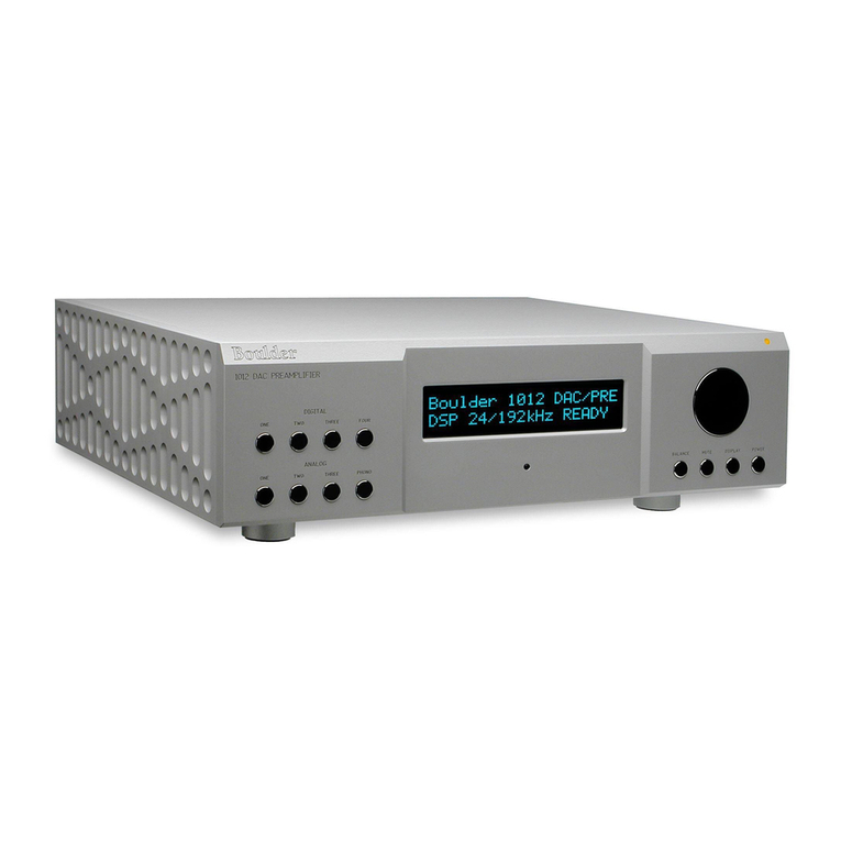 Boulder 1012 DAC Preamplifier owner's manual