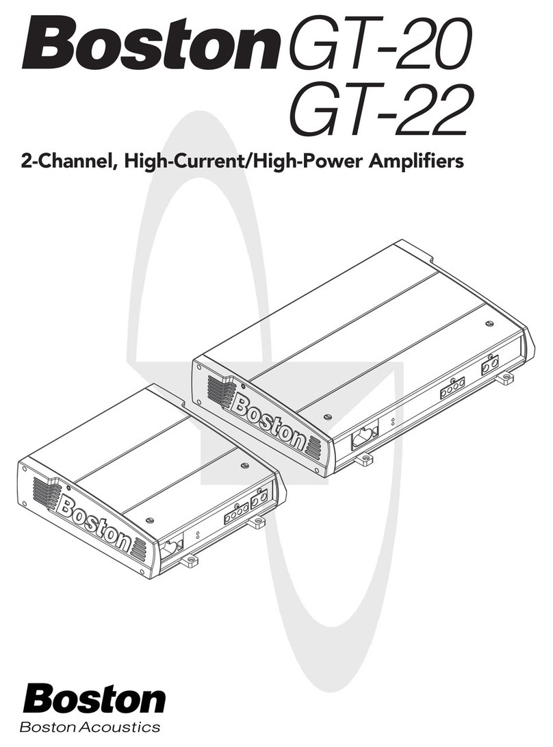 Boston Acoustics GT-20 GT-222 owner's manual