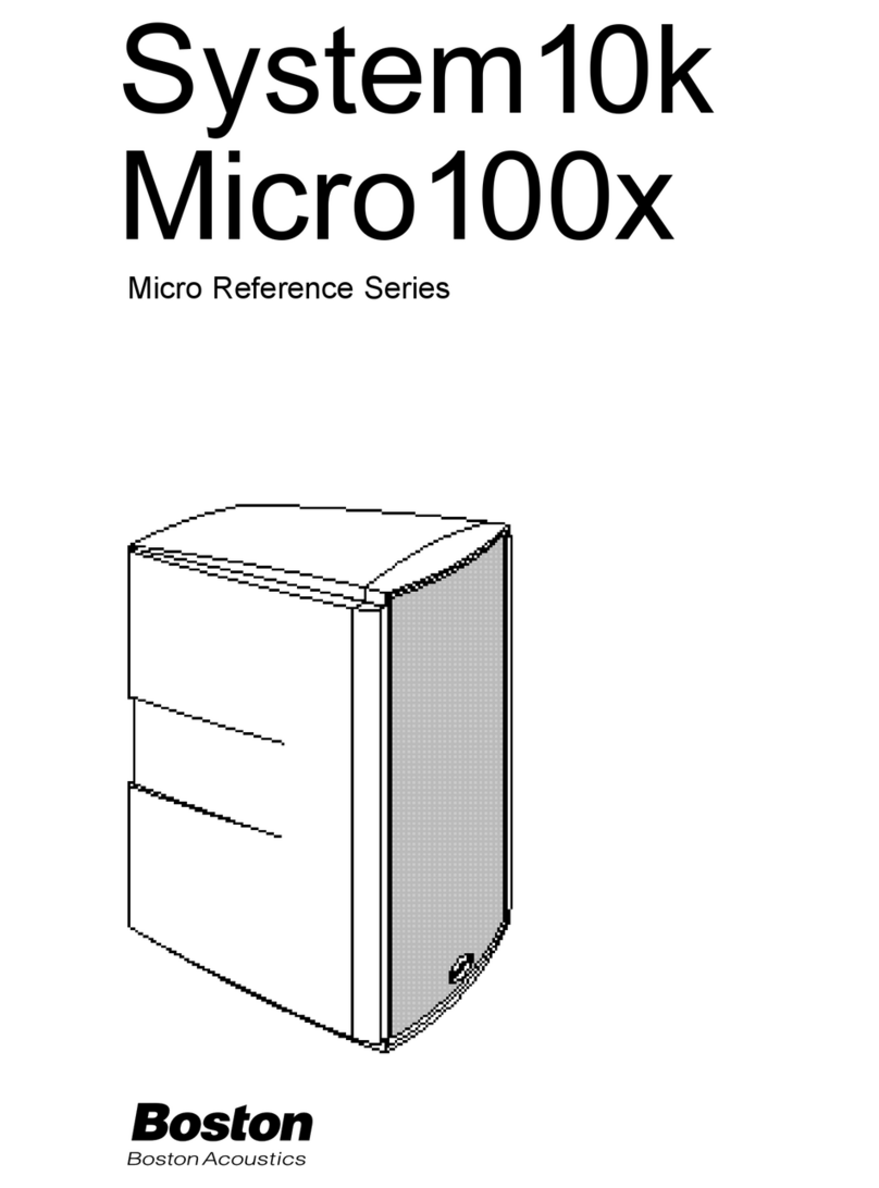 Boston Acoustics Micro 100x user manual