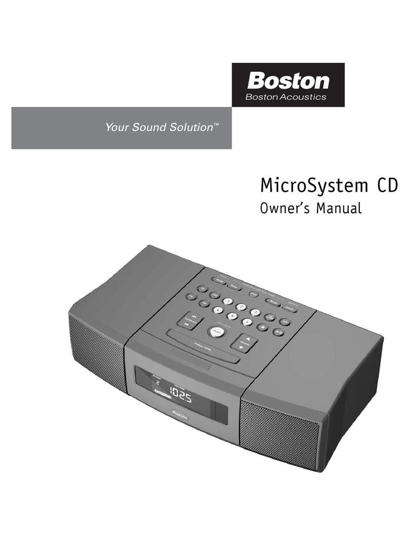 Boston Acoustics Shelf Stereo System owner's manual