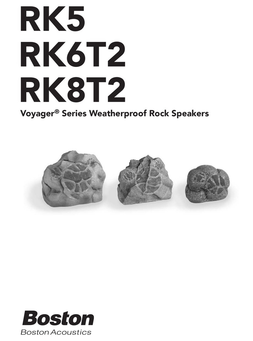 Boston Acoustics Voyager RK5 owner's manual Boston Acoustics Voyager RK5 owner's manual