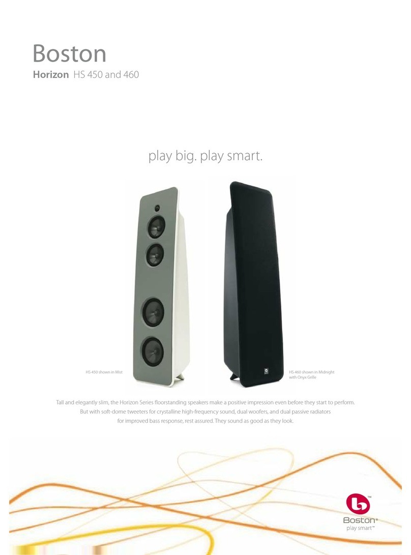 Boston Acoustics Horizon Series HS 460 Specifications