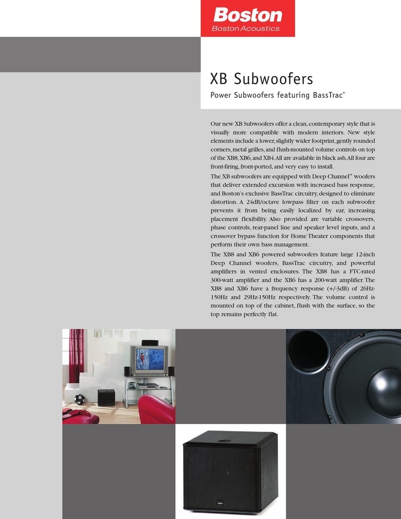 Boston Acoustics XB8 Brochure & specs