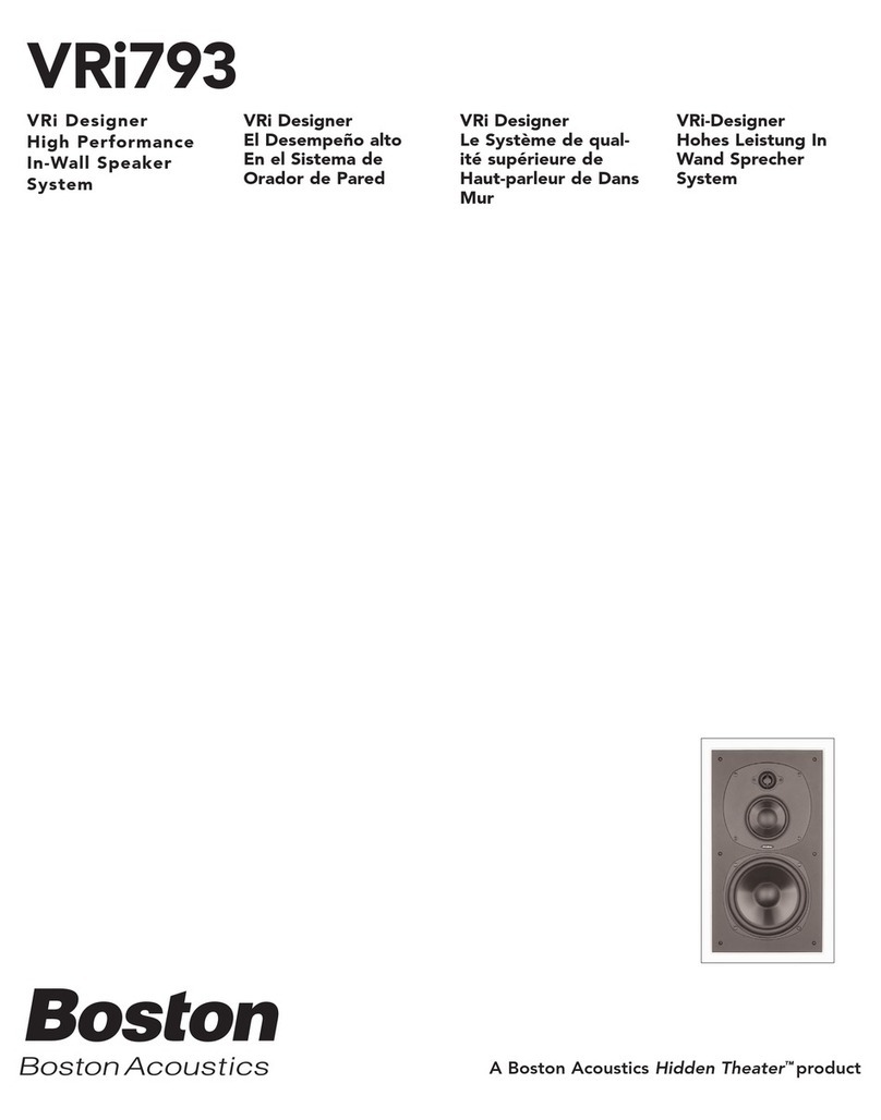 Boston Acoustics VRi793 User manual