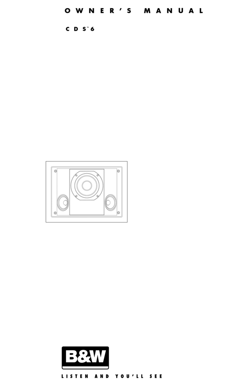 Bowers & Wilkins CDS6 User manual