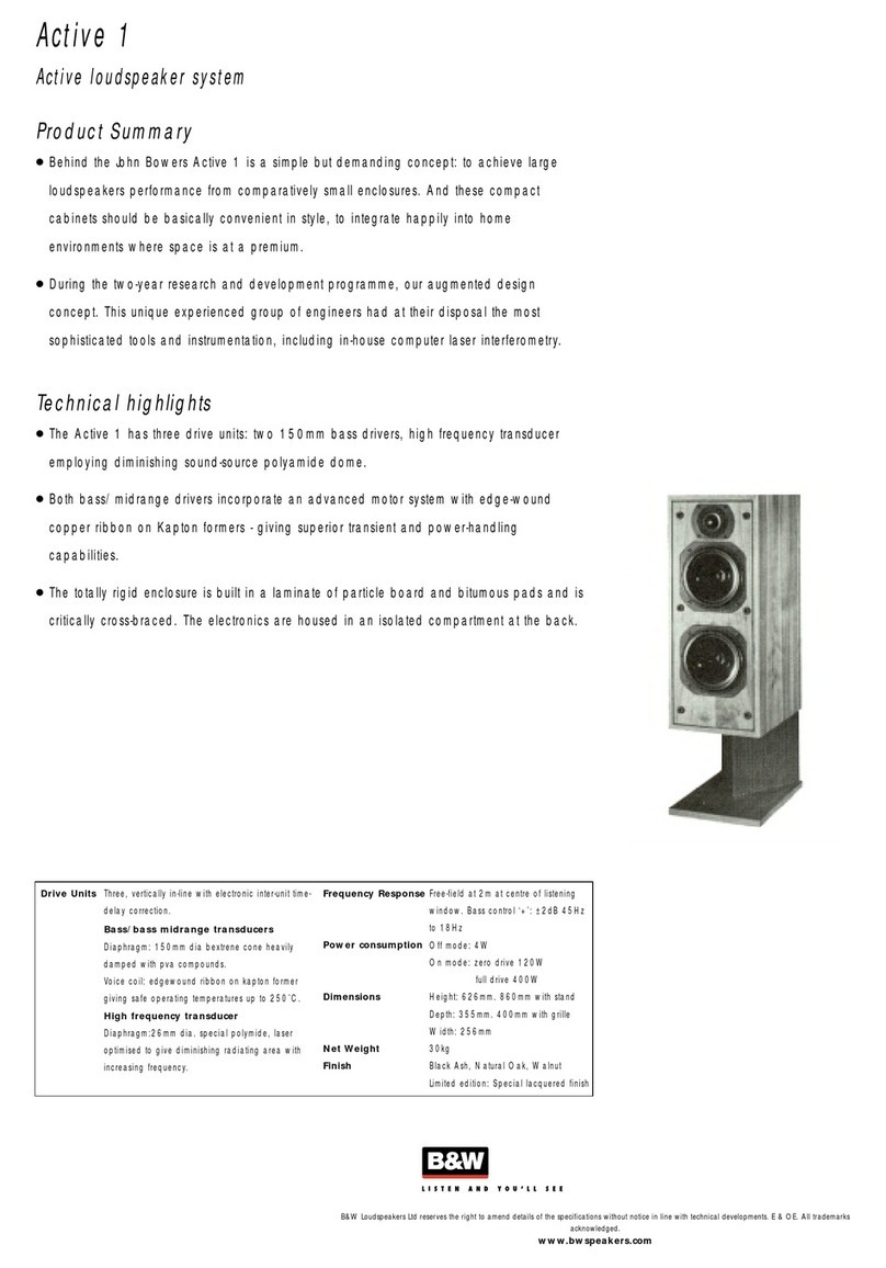 Bowers & Wilkins Active1 User manual