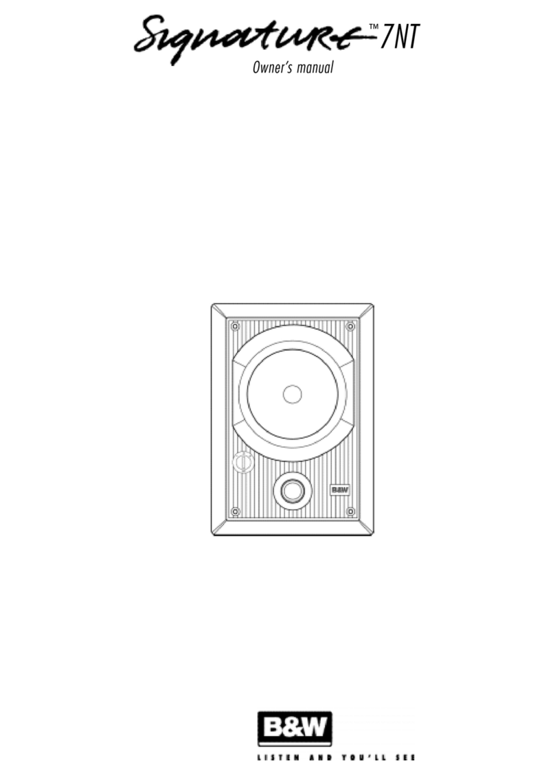 Bowers & Wilkins Sig7-NT User manual
