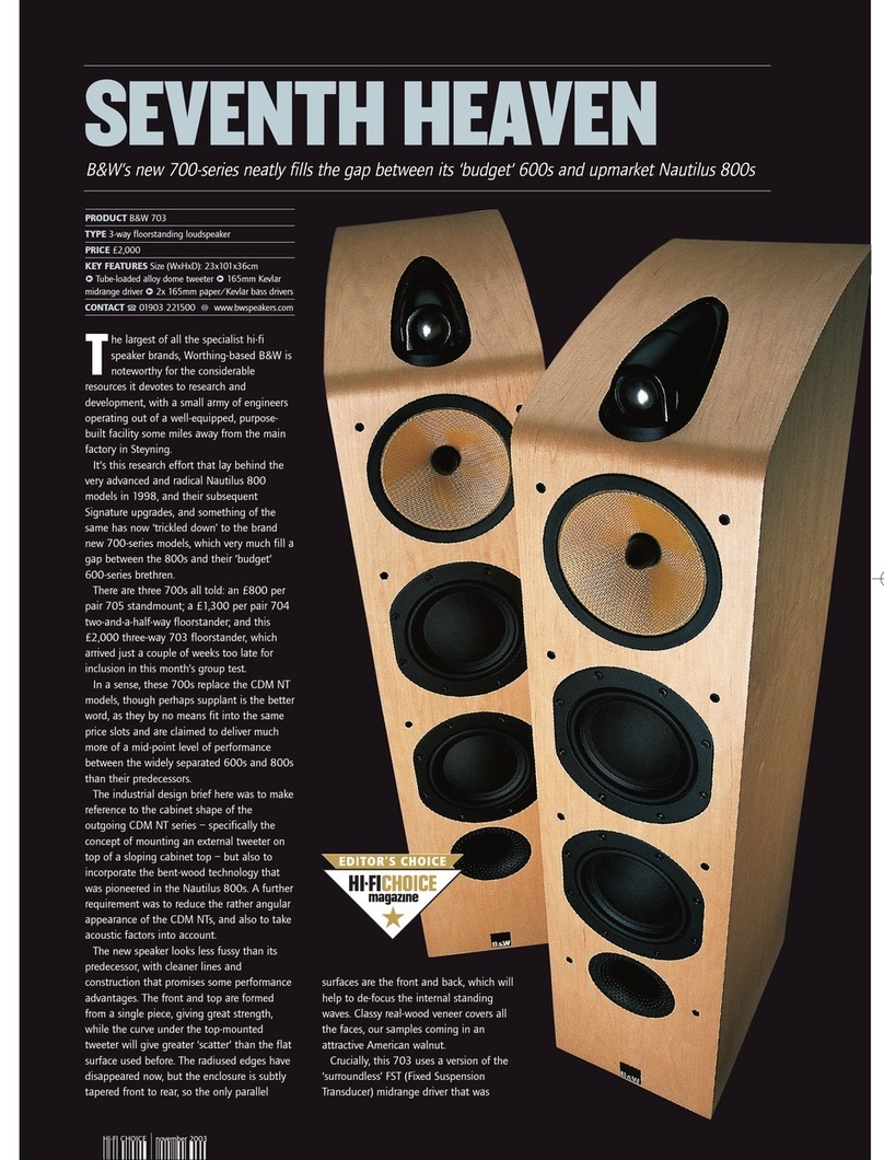 Bowers & Wilkins 703 User manual