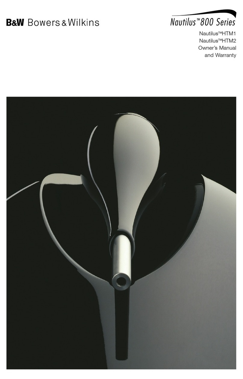 Bowers & Wilkins Nautilus HTM1 Owner's manual & warranty