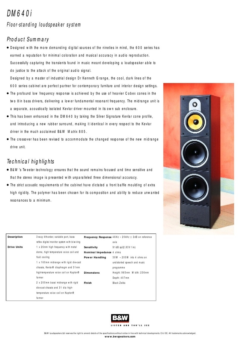 Bowers & Wilkins DM640i User manual