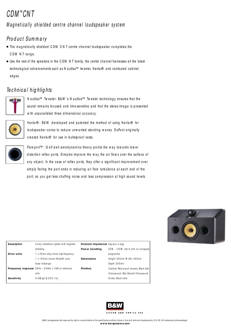 Bowers & Wilkins CDM CNT User manual