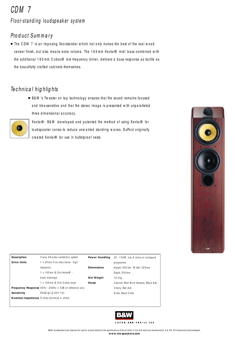 Bowers & Wilkins CDM 7 specification