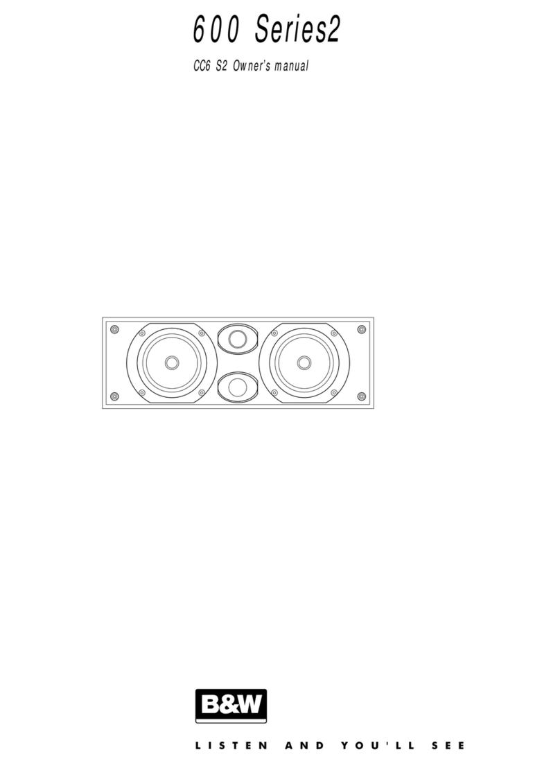 Bowers & Wilkins CC6 S2 User manual