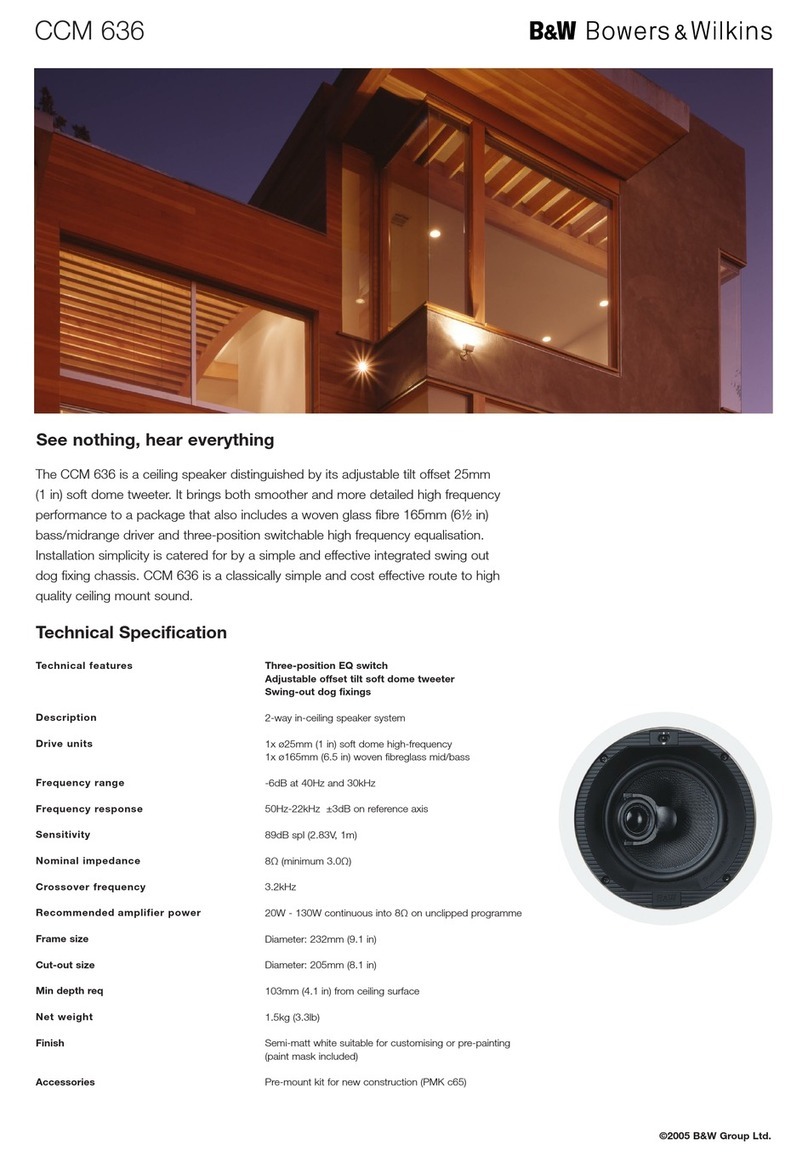 Bowers & Wilkins CCM 636 Technical specification