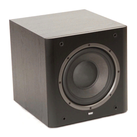 Bowers & Wilkins Active Subwoofer ASW600 Owner's manual & warranty