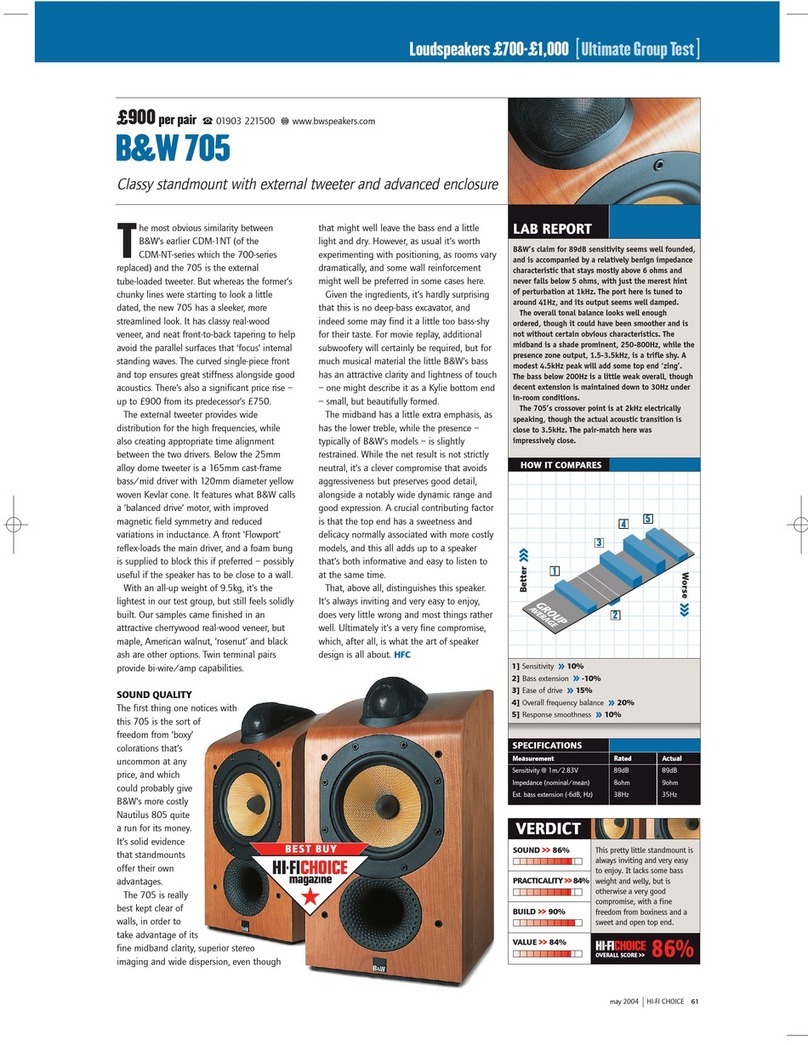 Bowers & Wilkins 705 brochure