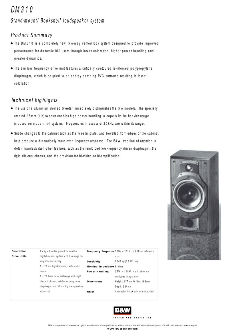 Bowers & Wilkins DM310 User manual