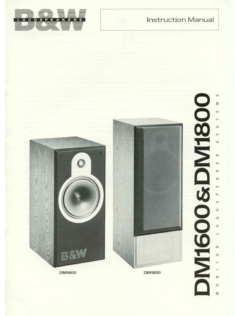Bowers & Wilkins DM1600 instruction manual