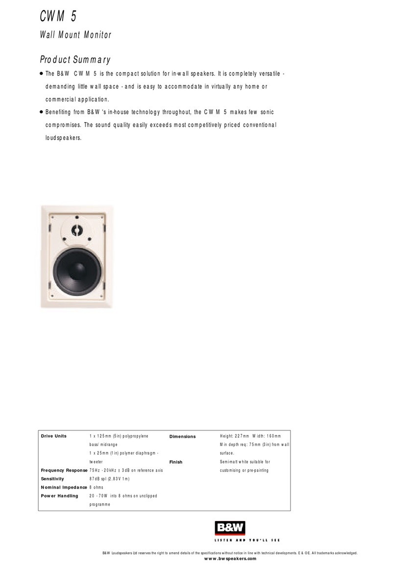 Bowers & Wilkins CWM 5 Specifications