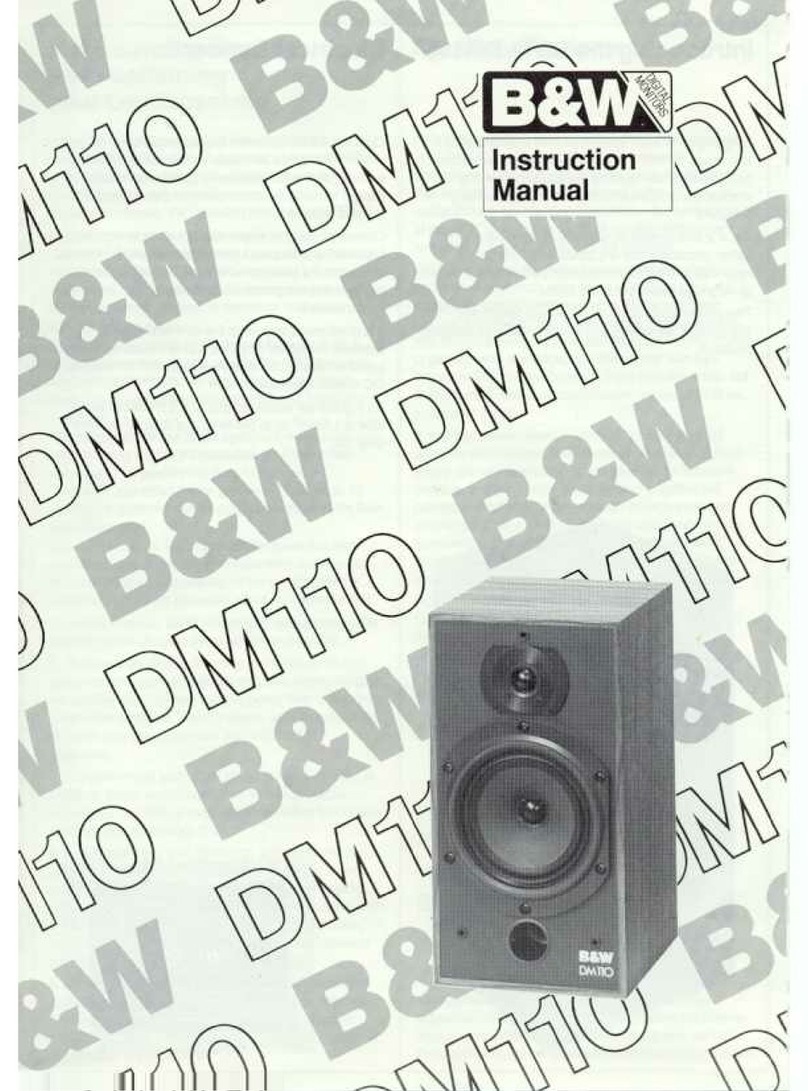 Bowers & Wilkins DM110 instruction manual