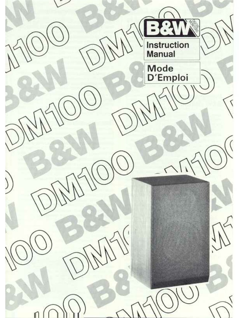 Bowers & Wilkins DM100 User manual