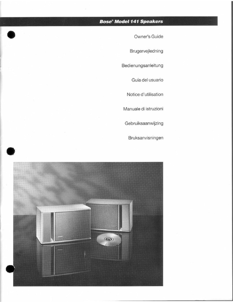 Bose 141 User manual