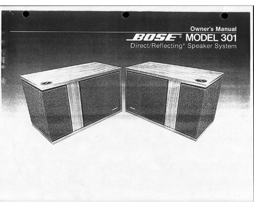 Bose 301 Series V owner's manual