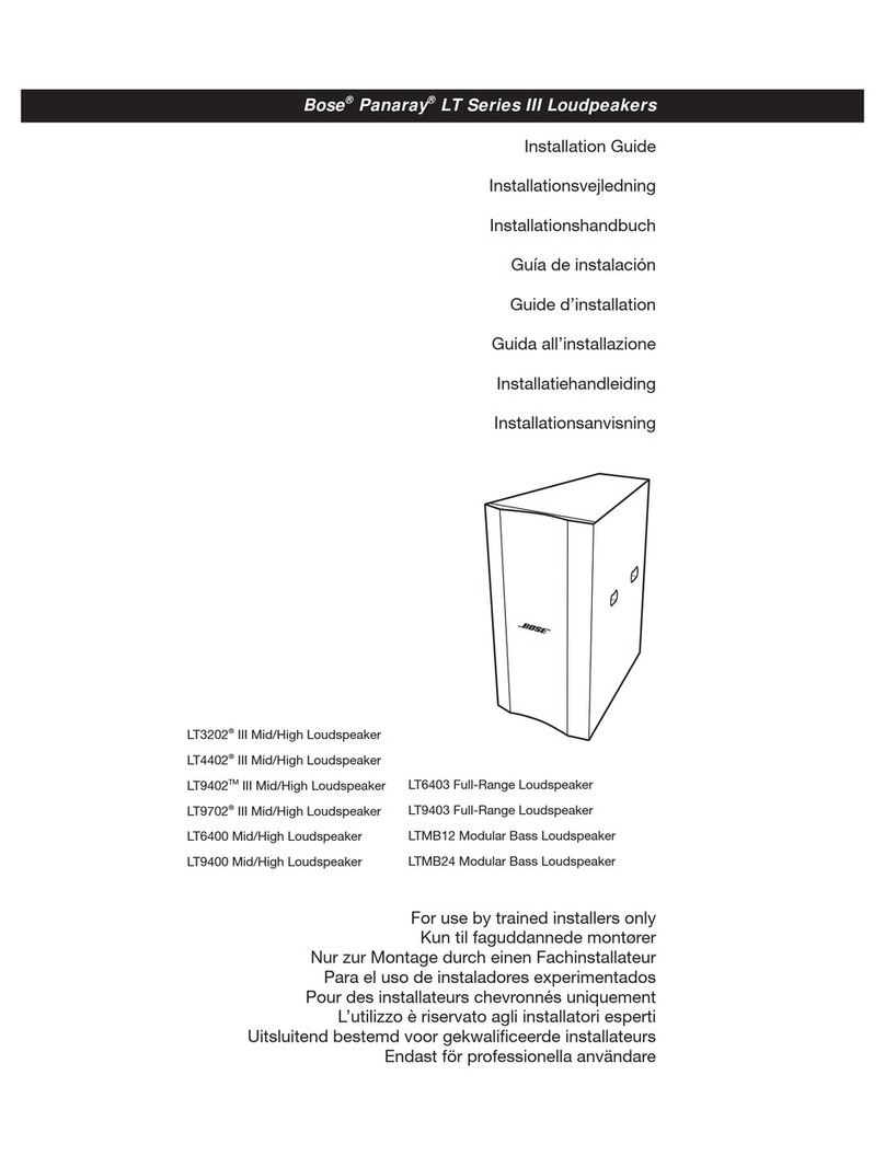 Bose PANARAY LT4402 User manual