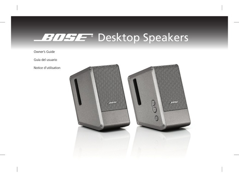 Bose Desktop Speaker User manual