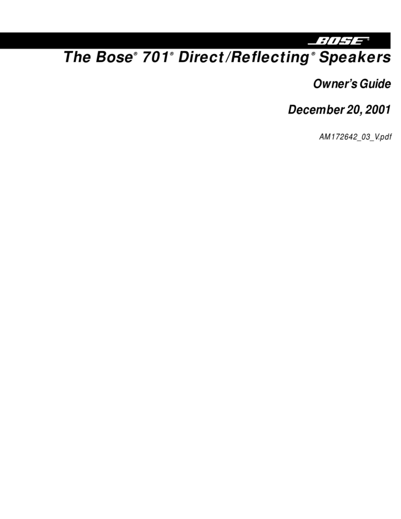 Bose 701 User manual