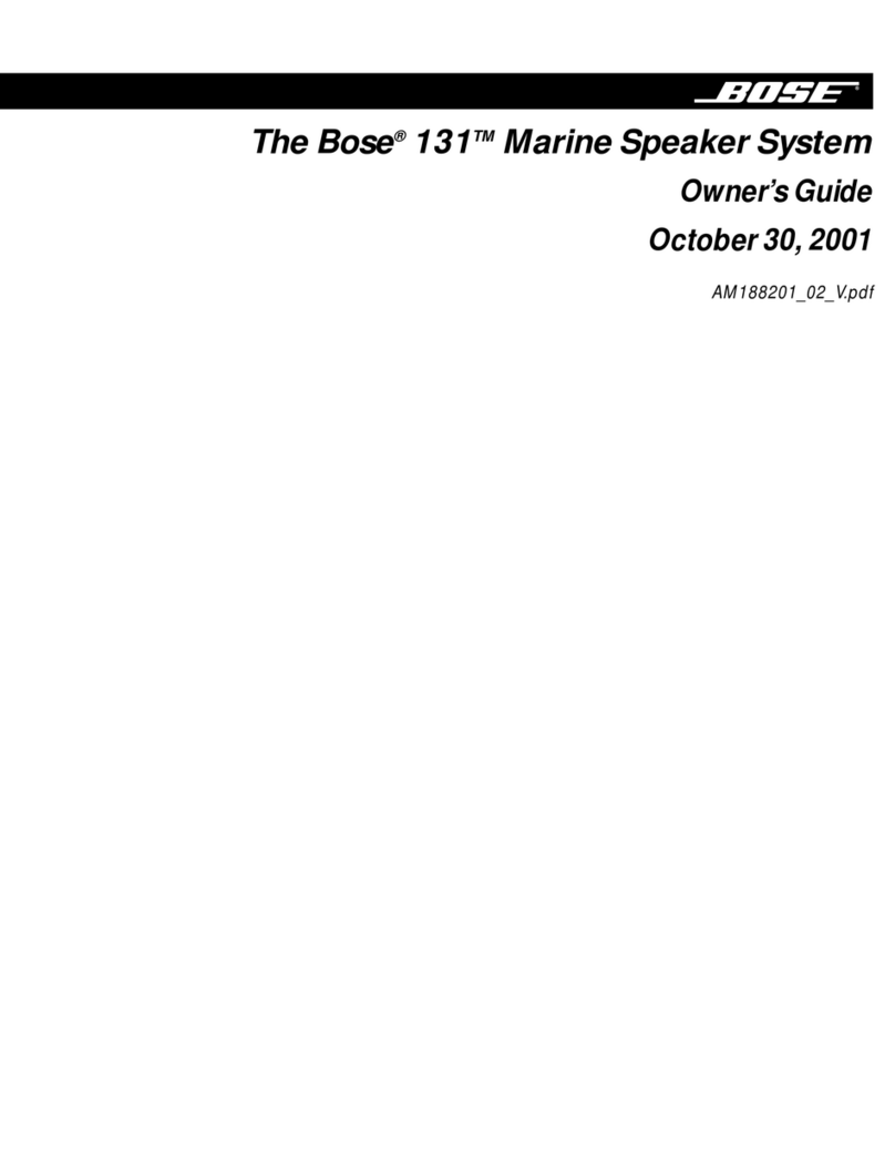 Bose 131 User manual Bose 131 User manual
