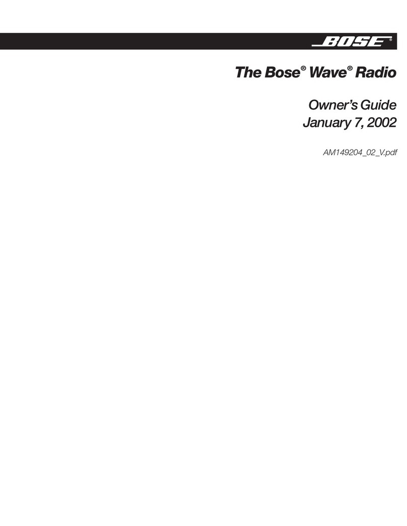 Bose Wave Radio User manual