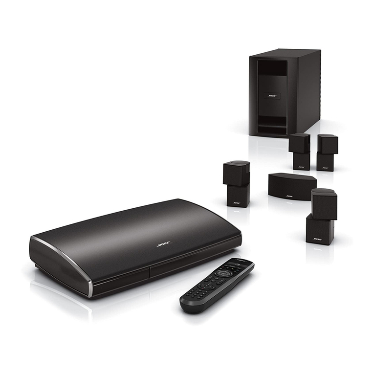 Bose Lifestyle Surround Sound Speaker System User manual Bose Lifestyle Surround Sound Speaker System User manual