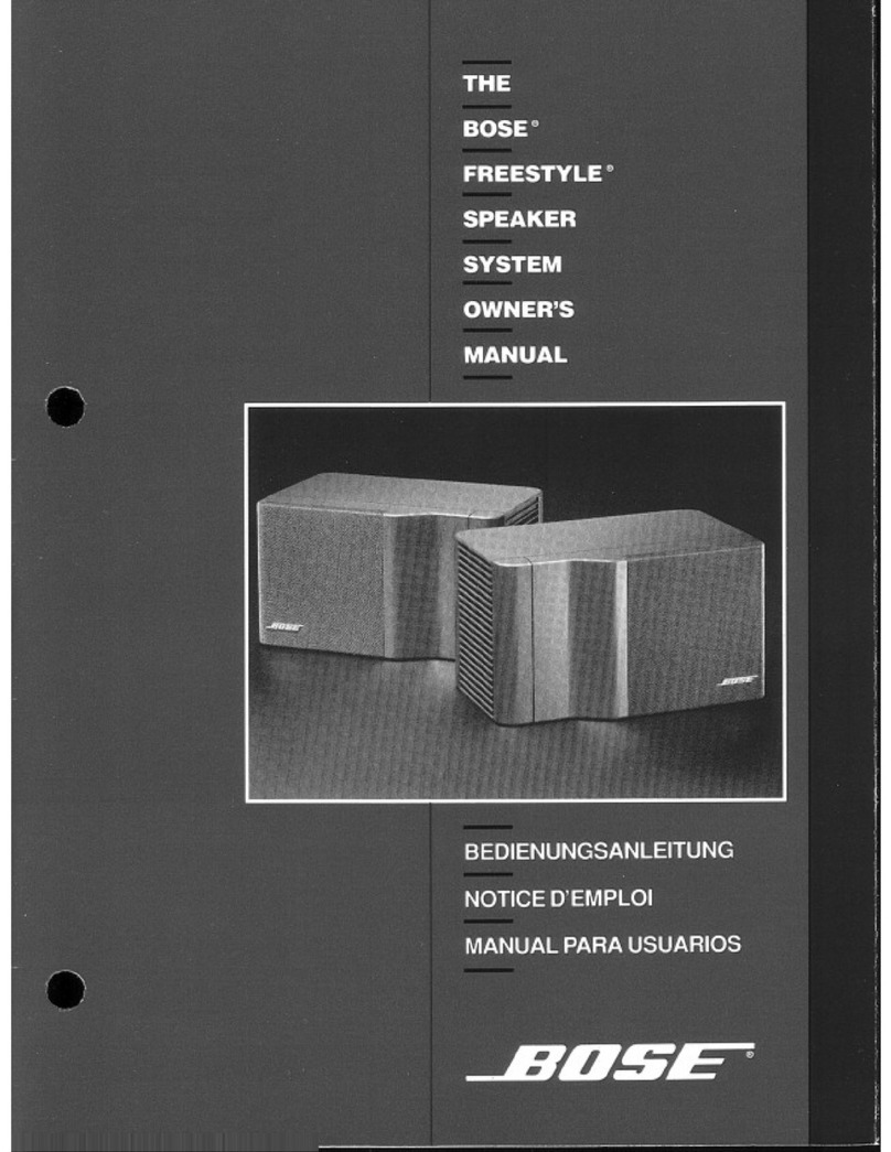 Bose Freestyle Speaker System User manual
