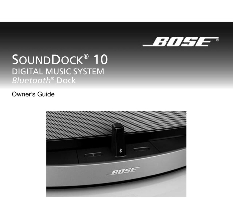 Bose SoundDock AM316536 owner's guide