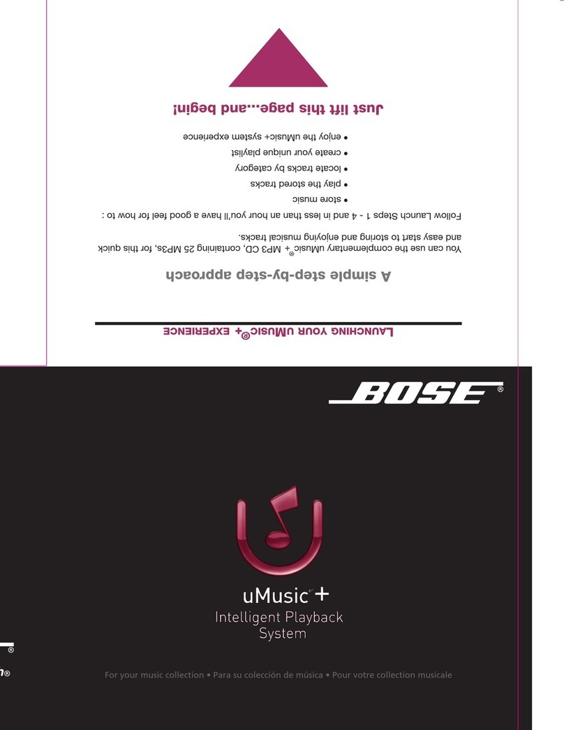 Bose uMusic + AM314482 owner's guide