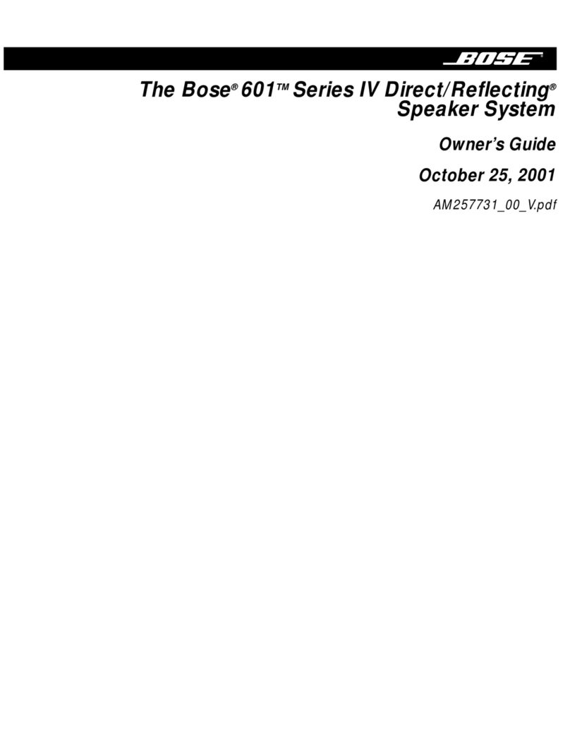 Bose 601TM owner's guide