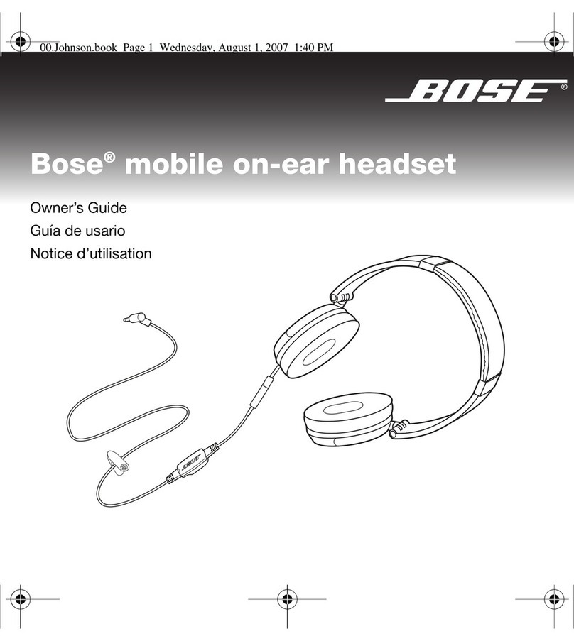 Bose Mobile On-Ear Headset User manual