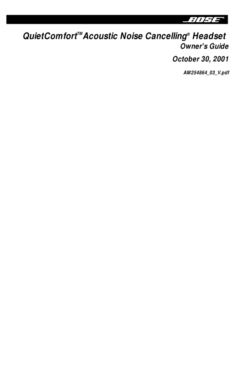Bose QuietComfort Acoustic Noise Cancelling User manual