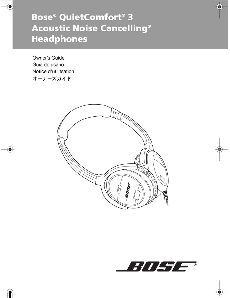 Bose QuietComfort 3 owner's guide