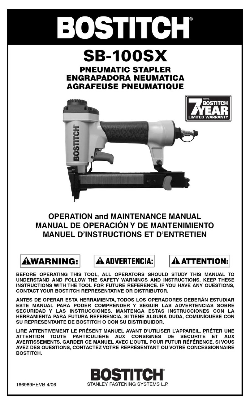 Bostitch SB-100SX Operation and maintenance manual
