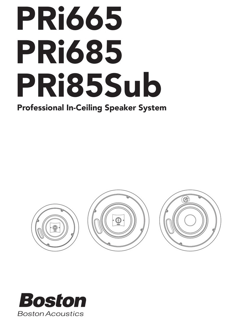 Boston Acoustics SPEAKER SYSTEM PRI665 user manual