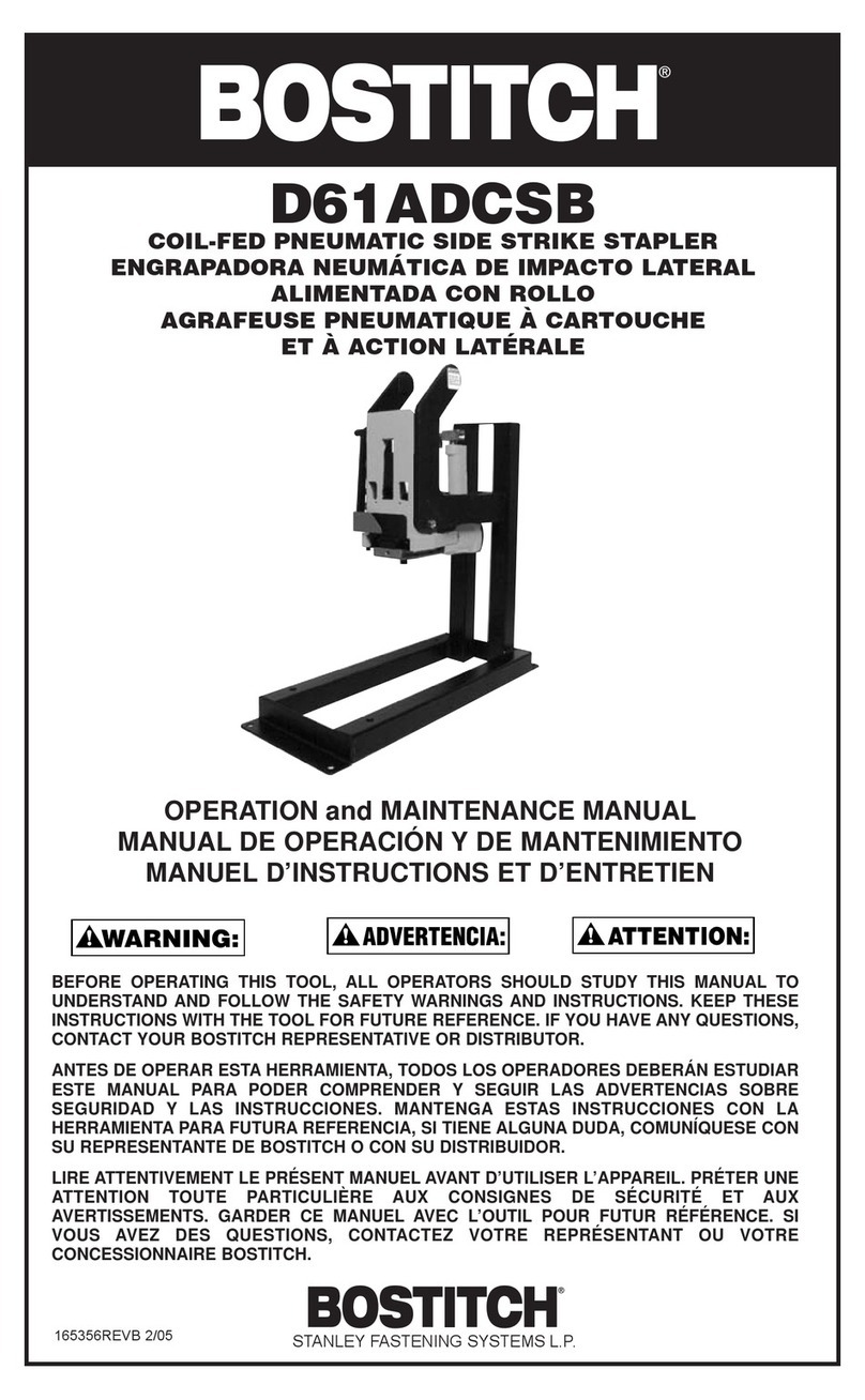 Bostitch D61ADCSB Operation and maintenance manual
