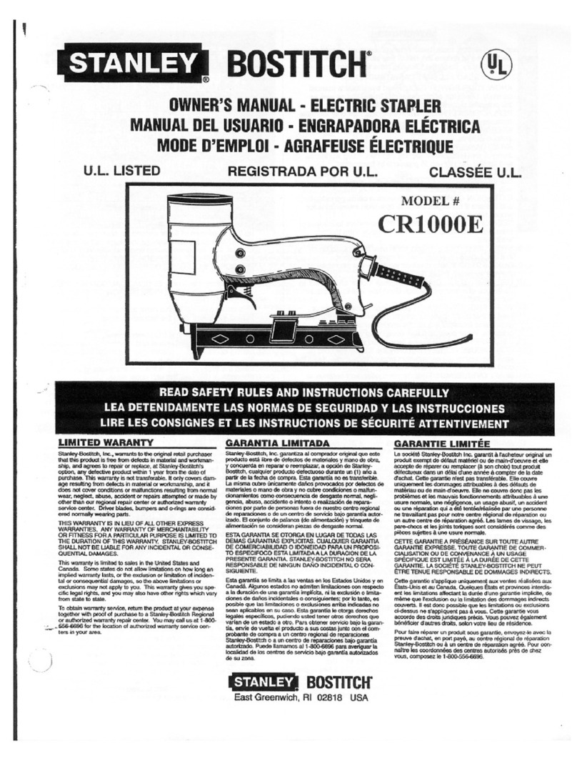 Bostitch CR1000E User manual