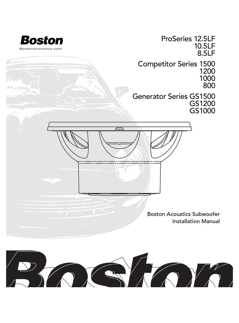 Boston Acoustics 10.5LF installation manual